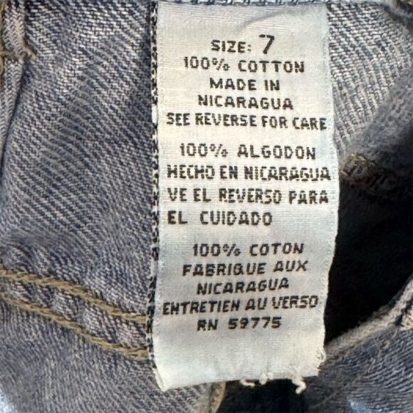 VTG Y2K 90s No Boundaries High Rise Denim Shorts Size 7 Blue 100% Cotton Grunge - Picture 7 of 8